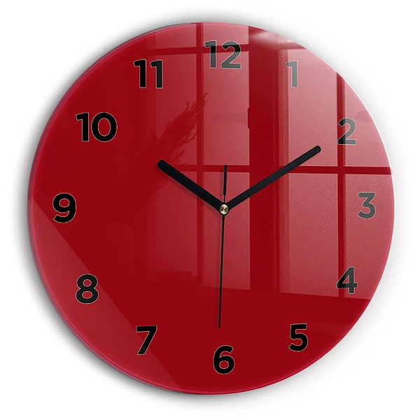Pendule murale ronde Rouge