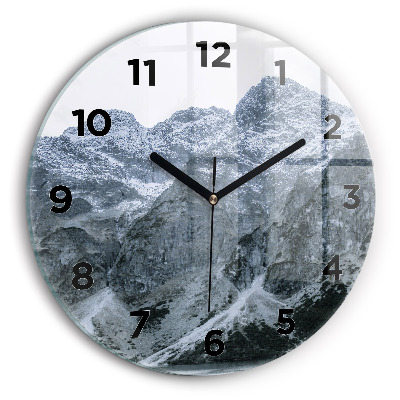 Horloge ronde en verre Morskie Oko dans les Tatras