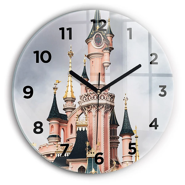 Horloge ronde murale Château de Disneyland à Paris