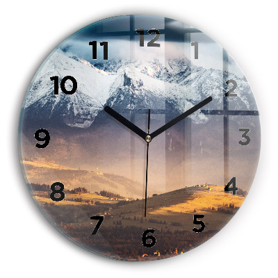 Horloge ronde Paysage hivernal des Tatras