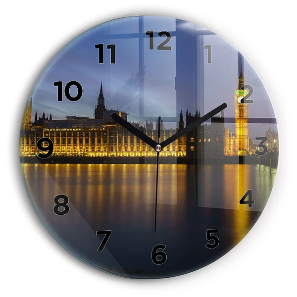 Horloge ronde en verre Palais Winchester à Londres