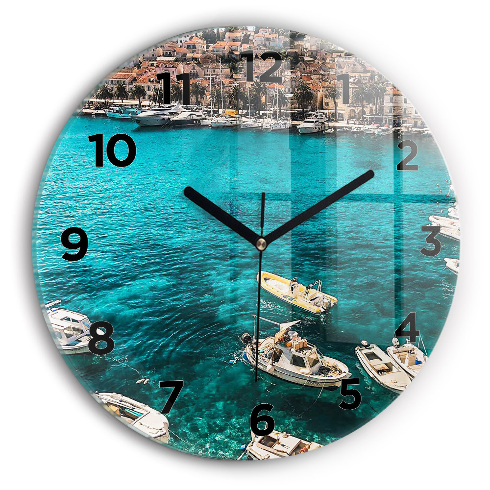 Horloge ronde murale Bateaux en Croatie