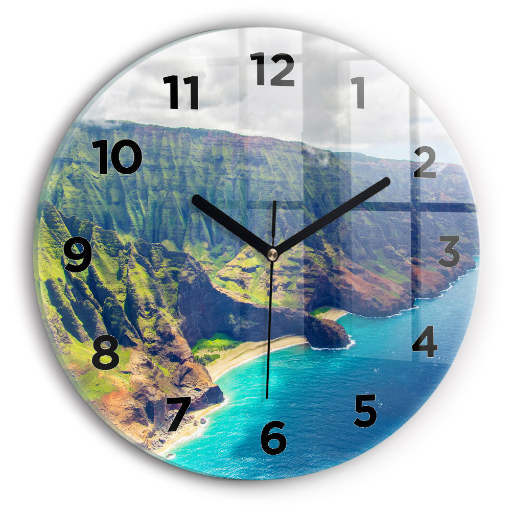 Horloge ronde La mer à Hawaï