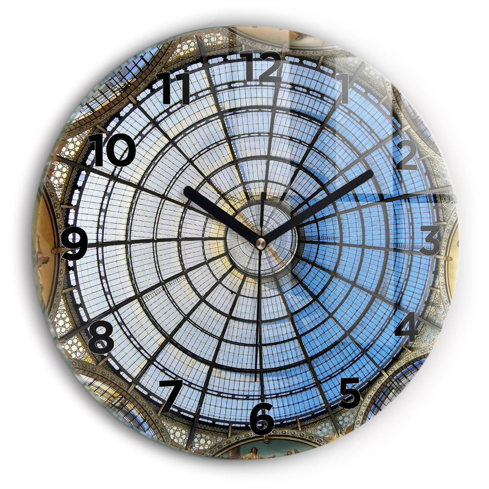 Horloge ronde en verre Centre commercial de Milan