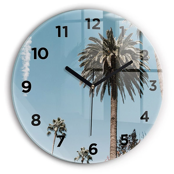 Horloge ronde Palmiers à Los Angeles