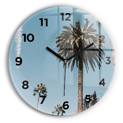 Horloge ronde Palmiers à Los Angeles