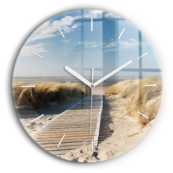 Horloge ronde 60 cm Vue de la plage