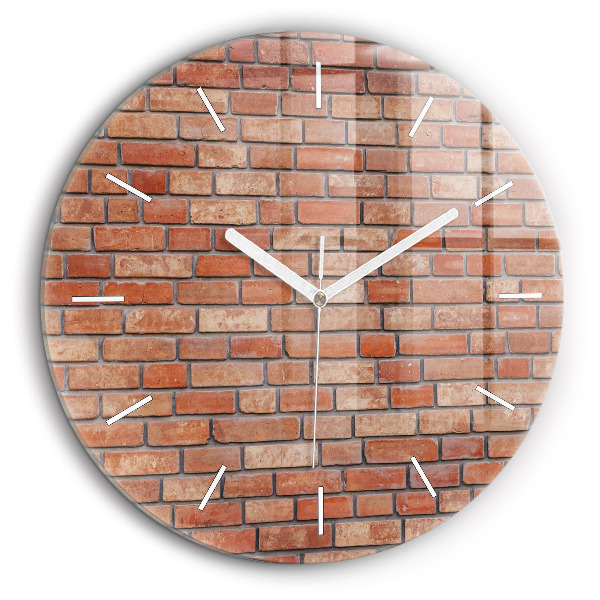 Horloge ronde 60 cm Mur de briques