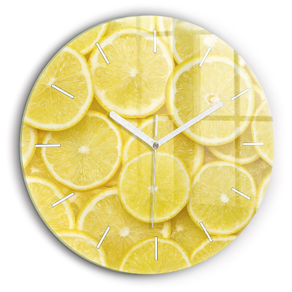 Horloge ronde murale 60 cm Tranches de citron