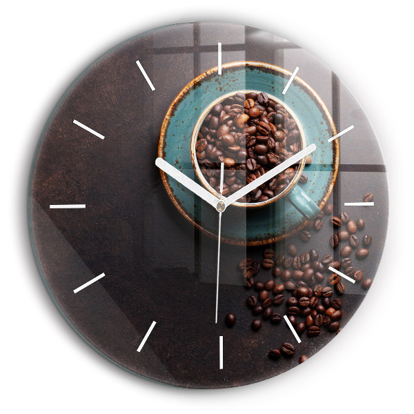 Horloge ronde murale 60 cm Tasse de café