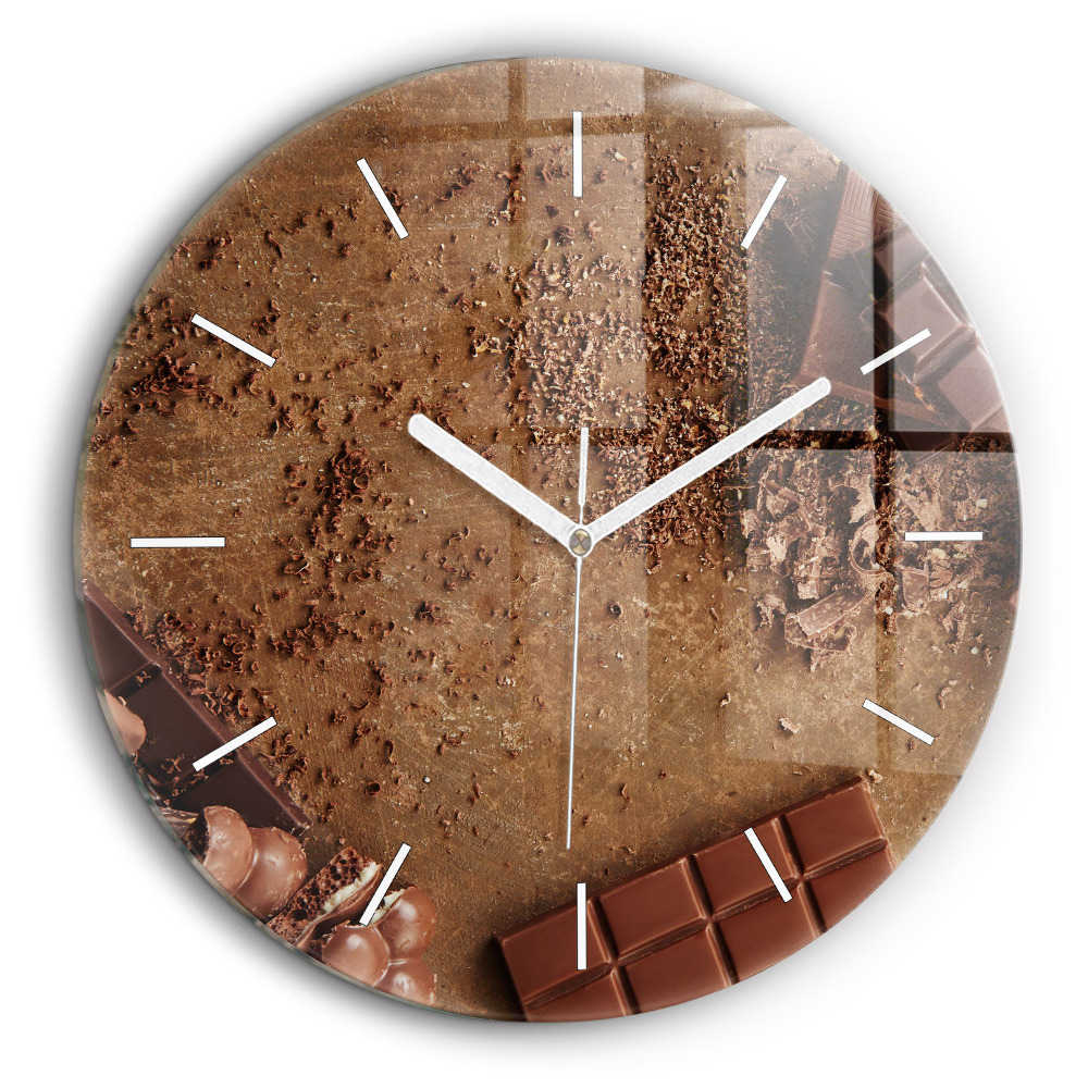 Pendule murale ronde 60 cm Tablettes de chocolat