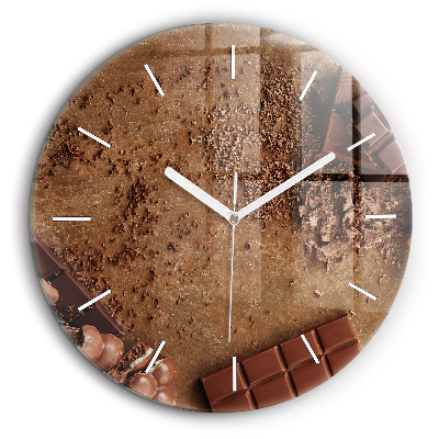 Pendule murale ronde 60 cm Tablettes de chocolat