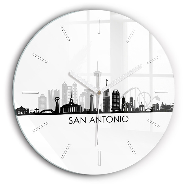 Pendule murale ronde 60 cm Ville de San Antonio Texas