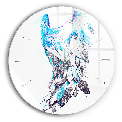 Horloge ronde murale 60 cm Imitation d'ailes d'oiseaux