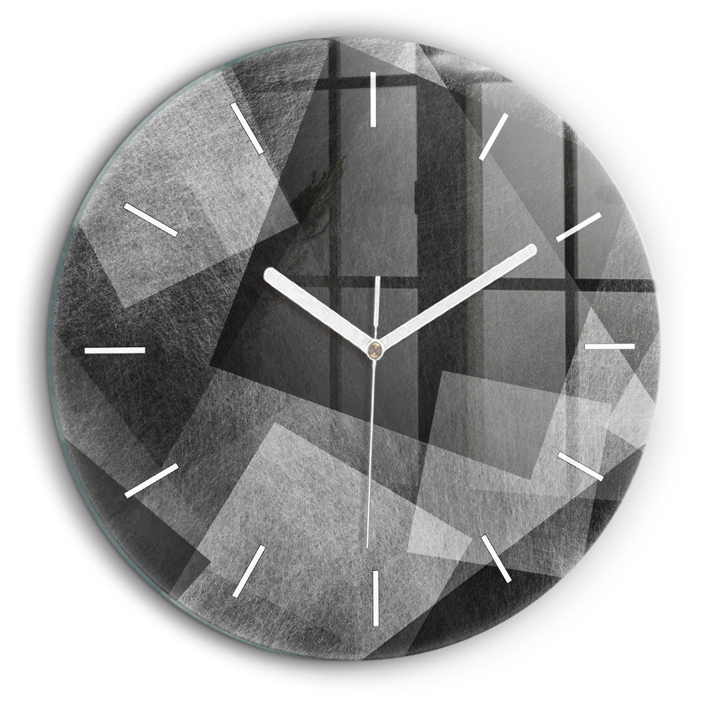 Pendule murale ronde 60 cm Abstraction géométrique