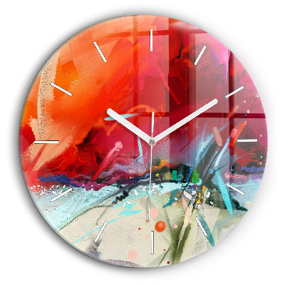 Horloge ronde en verre 60 cm Rangées d'épices