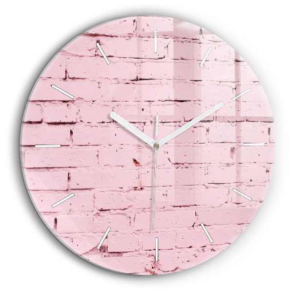 Horloge ronde 60 cm Mur de briques