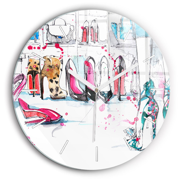 Horloge ronde en verre 60 cm Élément de féminité