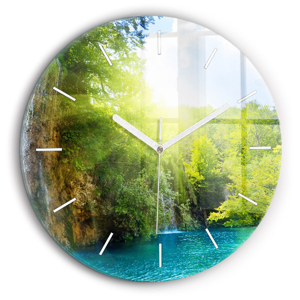 Horloge ronde 60 cm Paysage de lagune