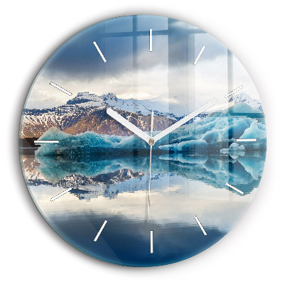 Horloge ronde murale 60 cm Lac Jokulsarlon Islande