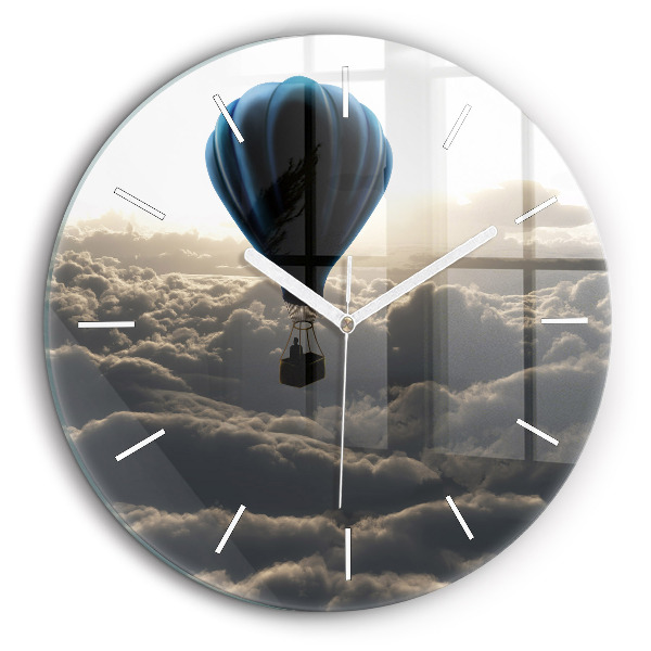 Horloge ronde murale 60 cm Ballon dans le ciel