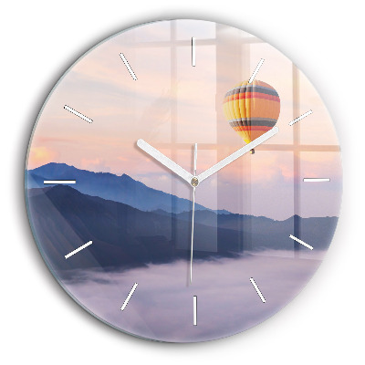 Horloge ronde en verre 60 cm Beau paysage