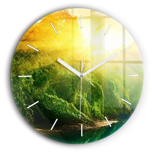 Horloge ronde en verre 60 cm Nature paisible