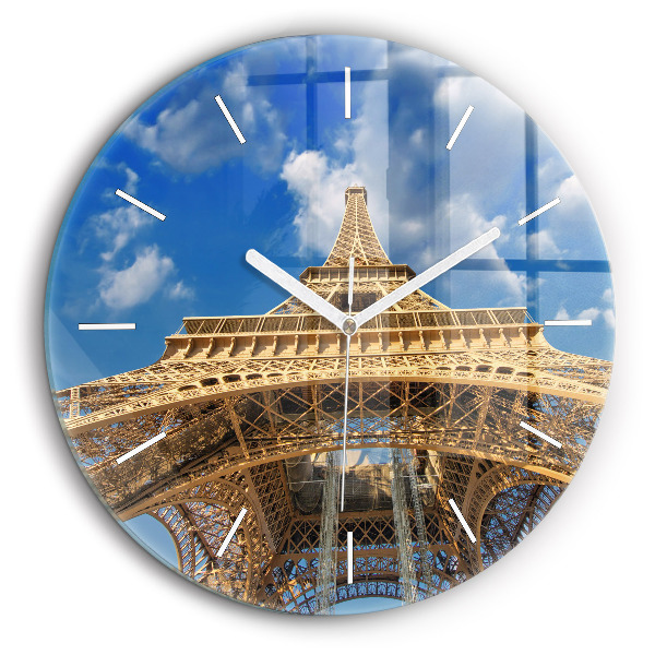 Horloge ronde murale 60 cm France Tour Eiffel