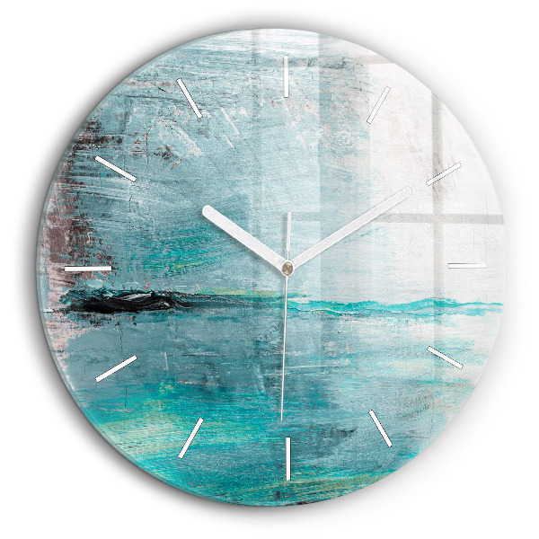 Horloge ronde 60 cm Texture à l'huile abstraite