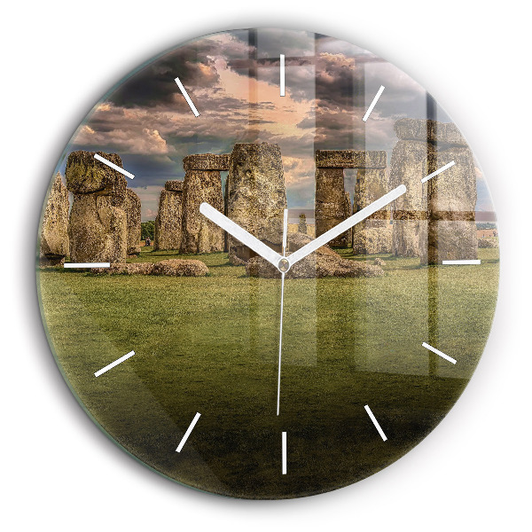 Horloge ronde en verre 60 cm Stonehenge Nimbostratus