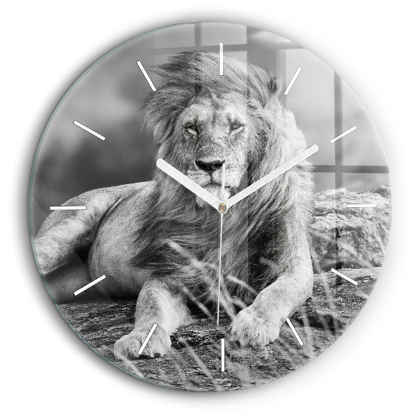 Horloge ronde murale 60 cm Abstrait - Lion