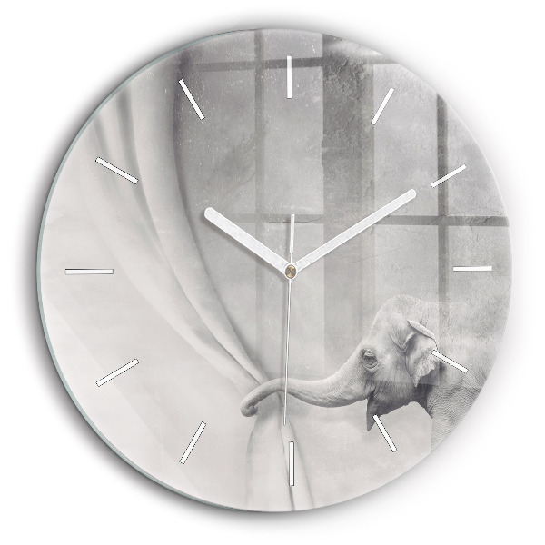 Horloge ronde 60 cm Éléphant