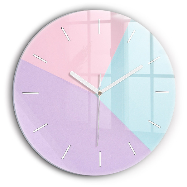 Pendule murale ronde 60 cm Motif pastel