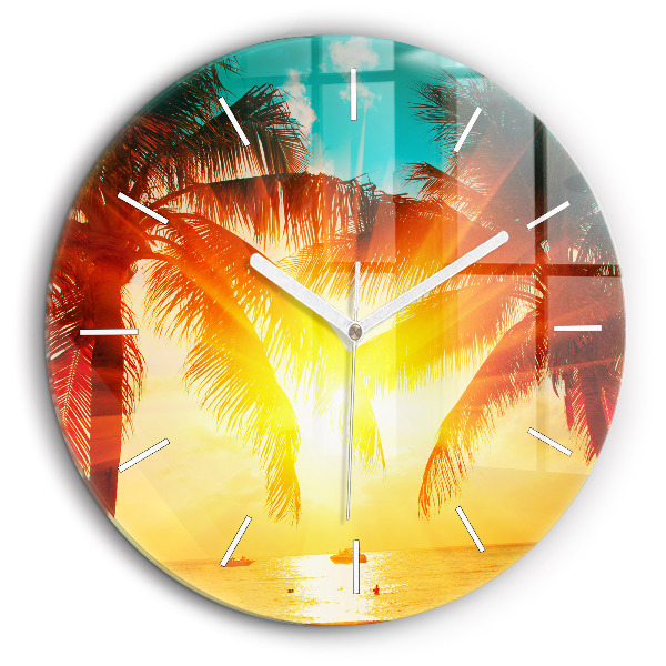 Horloge ronde murale 60 cm Détente en vacances