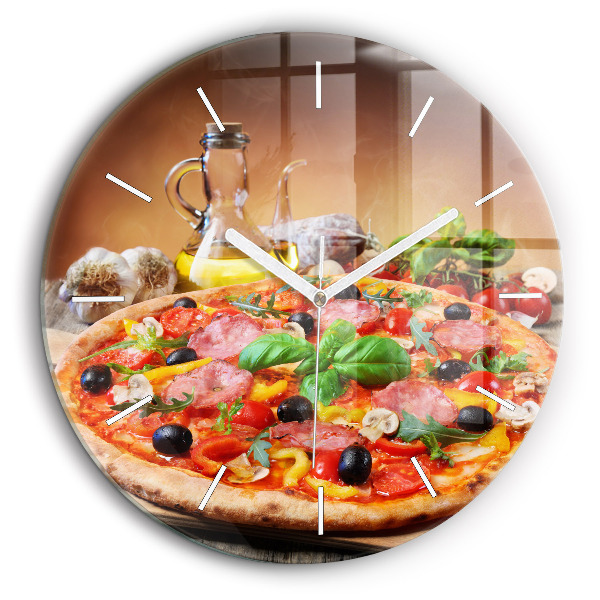 Horloge ronde murale 60 cm Cœur culinaire de l'Italie