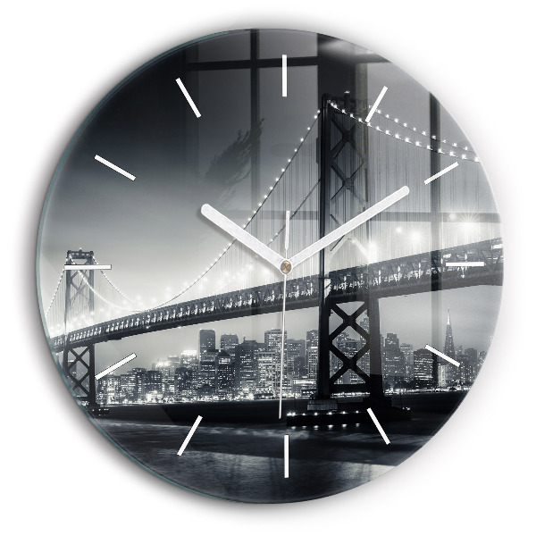 Horloge ronde murale 60 cm Pont de nuit à San Francisco