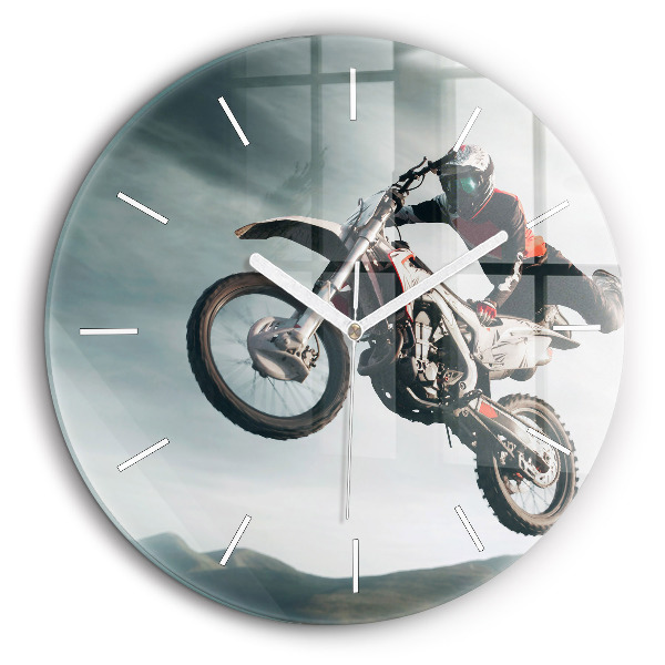 Horloge ronde murale 60 cm Moto style adrénaline