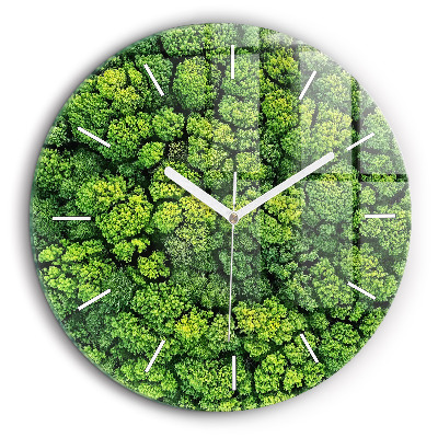 Horloge ronde 60 cm Forêt vue d'en haut