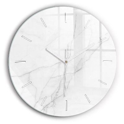 Horloge ronde en verre 60 cm Marbre décoratif