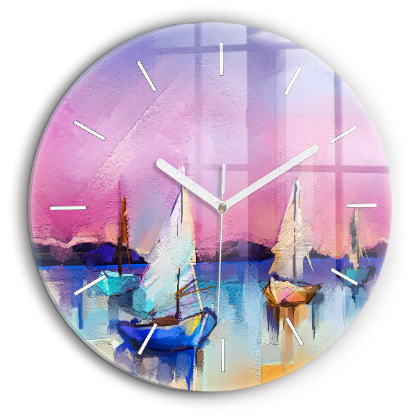 Horloge ronde 60 cm Paysage marin