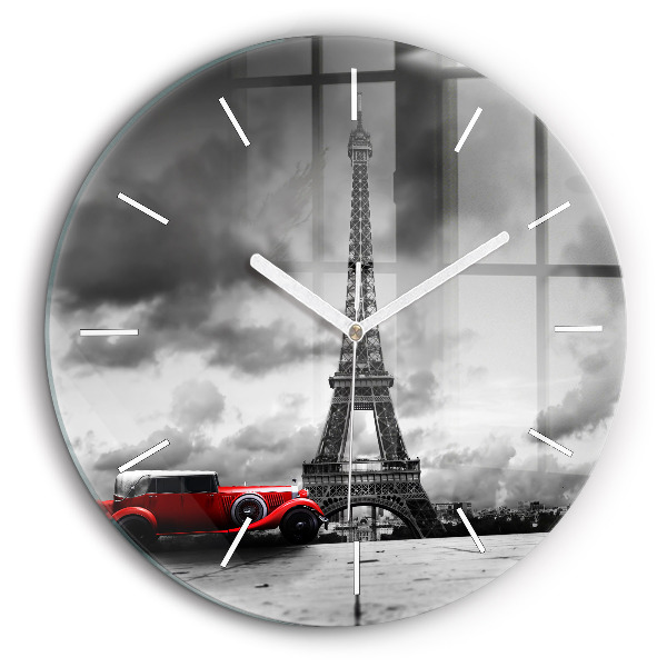 Horloge ronde murale 60 cm Tour Effel Paris