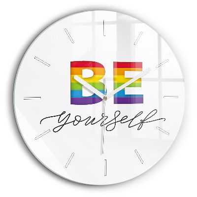 Pendule murale ronde 60 cm Inscription 