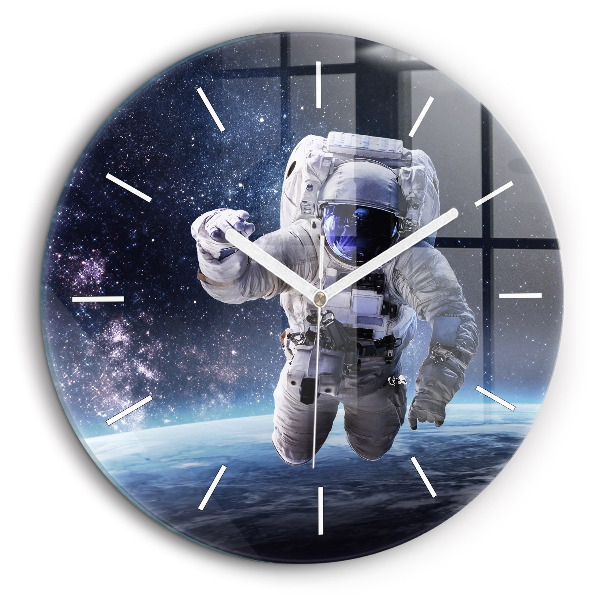 Horloge ronde murale 60 cm Astronaute au-dessus du sol