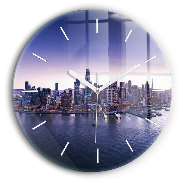 Horloge ronde murale 60 cm Vue de San Francisco