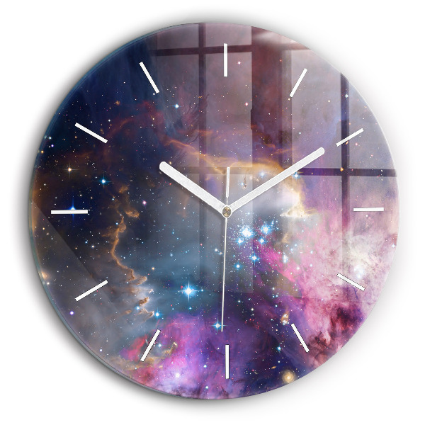 Pendule murale ronde 60 cm Galaxie et étoiles