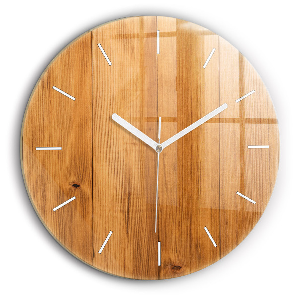 Horloge ronde murale 60 cm Planches en bois