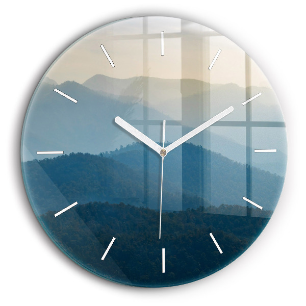 Horloge ronde murale 60 cm Paysage abstrait de montagne