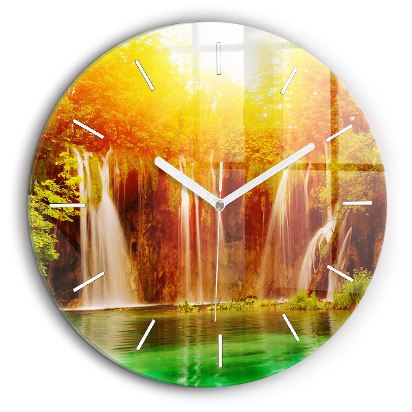 Horloge ronde murale 60 cm Vue d'une cascade