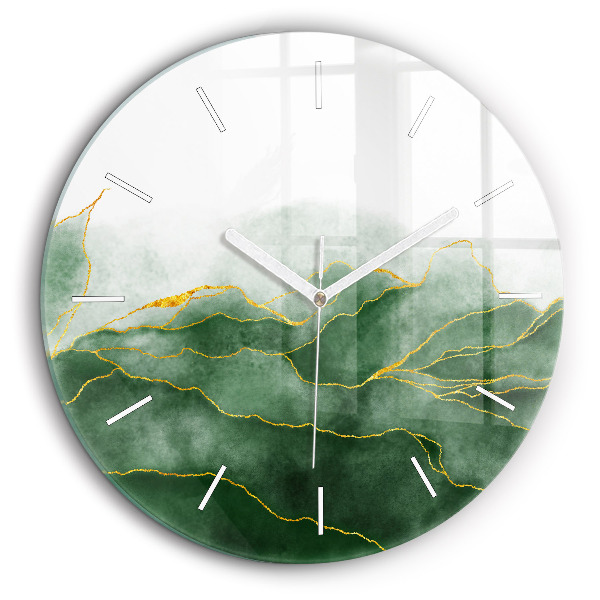 Horloge ronde 60 cm Feuilles abstraites