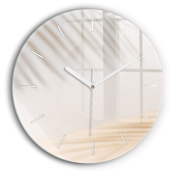 Horloge ronde 60 cm Crème abstraite